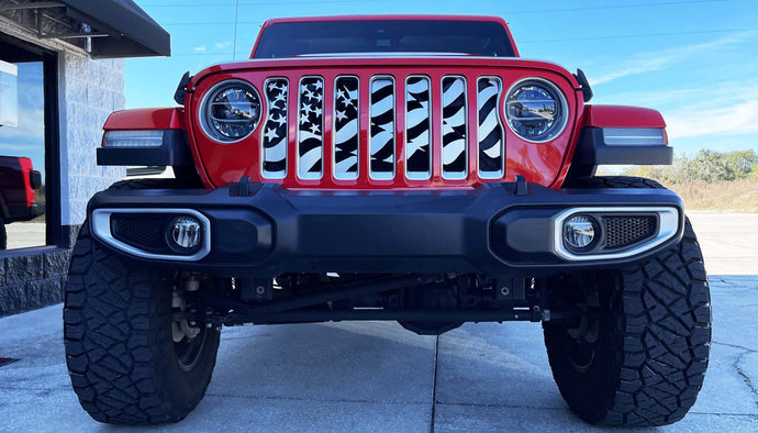 2018-2023 JEEP WRANGLER JL & 2018-2023 JEEP GLADIATOR - STAR SPANGLED GRILLE | STAINLESS STEEL