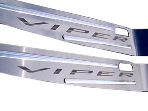 1992-2002 DODGE VIPER - DOOR SILLS VIPER ETCHED KIT | STAINLESS STEEL, CHOOSE FINISH | Polished