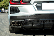 Load image into Gallery viewer, CHEVROLET CORVETTE C8 Z51 ADD-ON REAR DIFFUSER FINS Carbon Fiber Custom Painted
