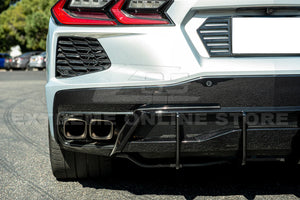 CHEVROLET CORVETTE C8 Z51 ADD-ON REAR DIFFUSER FINS Carbon Fiber Custom Painted