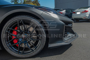 CORVETTE C8 Z06 CARBON FIBER 3 PIECES FRONT LIP SPLITTER