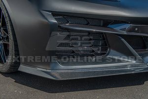 CORVETTE C8 Z06 CARBON FIBER 3 PIECES FRONT LIP SPLITTER