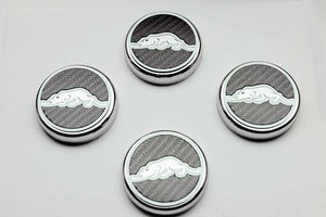 1997-2002 PLYMOUTH PROWLER - ENGINE FLUID CAP COVERS "KAT STYLE" 4PC | REAL CARBON FIBER