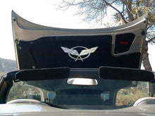 Load image into Gallery viewer, 1997-2004 C5 CORVETTE - HOOD LINER BADGE C5 CROSSED FLAGS | STAINLESS STEEL
