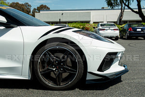 Corvette C8 Z51 Base Z07 Style Front Splitter with Canards Carbon Fiber Custom Painted