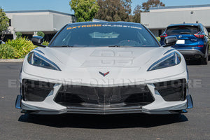 Corvette C8 Z51 Base Z07 Style Front Splitter with Canards Carbon Fiber Custom Painted