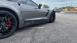 Corvette C7 Stage 2 Stage 3 Front Splitter Side Skirts & Winglets Package