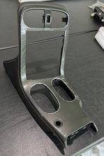 Load image into Gallery viewer, Corvette C6 Center Console Bezel with Yellow Stitching OEM GM Carbon Fiber Hydro Gunmetal NON F55
