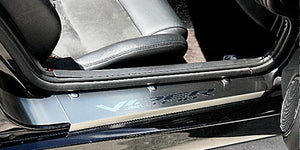 2003-2010 DODGE VIPER - INTERIOR DOOR SILL TRIM PLATES 'VIPER SRT 10' 2PC | STAINLESS STEEL | POLISHED