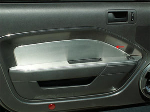 2005-2009 MUSTANG V6/GT - DOOR PANEL INSERTS FOR UNPADDED DOORS 2PC | BRUSHED STAINLESS