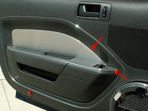 2005-2009 MUSTANG V6GT - DOOR PANEL FULL KIT, UNPADDED DOORS 4PC  BRUSHED STAINLESS