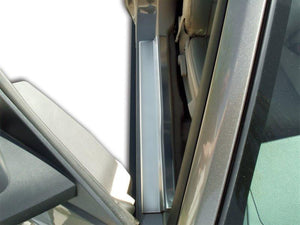 2005-2009 MUSTANG V6/GT - DOOR SILLS PLAIN 4PC | BRUSHED STAINLESS STEEL