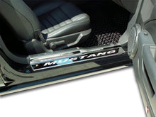 Load image into Gallery viewer, 2005-2009 MUSTANG V6GT - DOOR SILLS ETCHED MUSTANG 4PC  POLISHED STAINLESS STEEL
