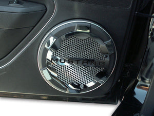 2005-2009 MUSTANG V6/GT - SPEAKER GRILLE KIT MUSTANG STYLE | POLISHED STAINLESS STEEL