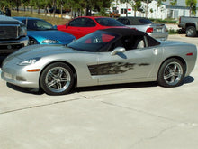 Load image into Gallery viewer, 2005-2013 C6 CORVETTE - SIDE GRAPHIC BLACK FLAME SPORT FADE  PREMIUM VINYL GRAPHIC
