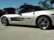 Load image into Gallery viewer, 2005-2013 C6 CORVETTE - SIDE GRAPHIC BLACK FLAME SPORT FADE  PREMIUM VINYL GRAPHIC
