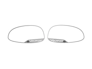 2005-2007 DODGE VIPER - SIDE VIEW MIRROR TRIM VIPER SRT10 & VIPER HEAD LOGO 2PC | BRUSHED STAINLESS