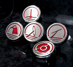 2005-2009 MUSTANG - FLUID CAP COVER 5PC SET | AUTOMATIC TRANSMISSIONS ONLY, CHOOSE INLAY COLOR