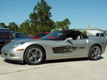 Load image into Gallery viewer, 2005-2013 C6 CORVETTE - SIDE GRAPHIC BLACK FLAME SPORT FADE  PREMIUM VINYL GRAPHIC
