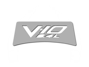 2008-2010 DODGE VIPER - AIR TUBE TOP PLATE "V-10 8.4L" | POLISHED STAINLESS STEEL