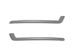 2008-2014 CHALLENGER 5.7/SRT8 - CONSOLE TRIM SIDE PLATES 4PC | BRUSHED STAINLESS STEEL