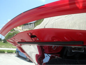 2008-2014 CHALLENGER - FRONT HOOD PLATE WITH HEMI LETTERS | STAINLESS STEEL | BRUSHED (POLISHED LETTERS)