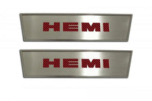 Load image into Gallery viewer, 2008-2014 CHALLENGER - DOOR BADGE PLATE W/HEMI INLAY 2PC | STAINLESS STEEL, CHOOSE INLAY COLOR
