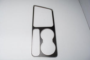 2008-2014 CHALLENGER 5.7/SRT8 - CARBON/FIBER OUTER SHIFTER PLATE OVERLAY 2PC | POLISHED STAINLESS TRIM