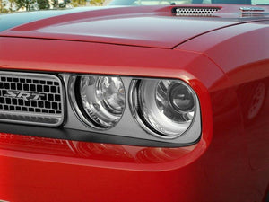 2008-2014 CHALLENGER 5.7L/SRT8 - HEADLIGHT SURROUNDS | BRUSHED STAINLESS STEEL