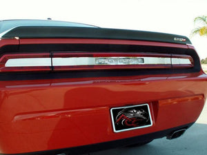 2008-2014 CHALLENGER 5.7L/SRT8 - TAIL LIGHT INSERT TRIM PLATE | BRUSHED STAINLESS STEEL