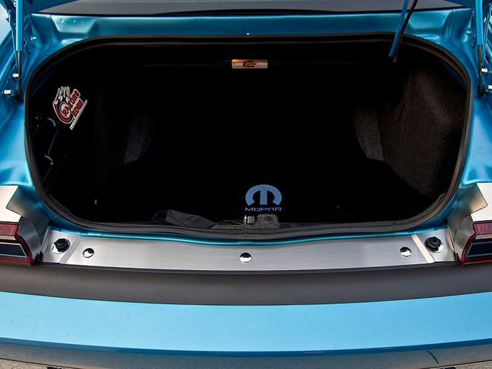 2008-2014 CHALLENGER RT - TRUNK LINER TRIM FOR RT | BRUSHED STAINLESS STEEL