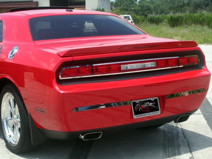 2008-2014 CHALLENGER - TAIL LIGHT OUTER TRIM PLATE | STAINLESS STEEL, CHOOSE FINISH | BRUSHED