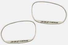 Load image into Gallery viewer, 2008-2023 CHALLENGER - SIDE MIRROR TRIM &quot;392 HEMI&quot; 2PC | BRUSHED STAINLESS STEEL
