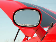 Load image into Gallery viewer, 2008-2023 CHALLENGER - SIDE MIRROR TRIM &quot;392 HEMI&quot; 2PC | BRUSHED STAINLESS STEEL
