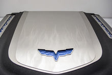 Load image into Gallery viewer, 2009-2013 CORVETTE ZR1 ONLY - CUSTOM FLAME ETCHED ENGINE SHROUD COVER 2PC | STAINLESS STEEL
