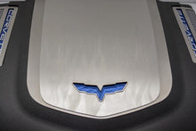 Load image into Gallery viewer, 2009-2013 CORVETTE ZR1 ONLY - CUSTOM FLAME ETCHED ENGINE SHROUD COVER 2PC | STAINLESS STEEL
