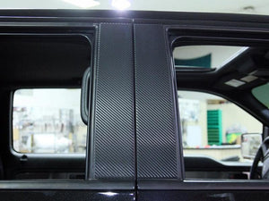 2009-2014 FORD F-150/RAPTOR - PILLAR POSTS W/CARBON FIBER WRAP 4PC | STAINLESS STEEL/VINYL