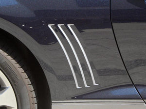 2010-2013 CAMARO - REAR SIDE FENDER VENT GRILLE VINYL INSERTS | SATIN STAINLESS LOOK VINYL