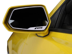 2010-2013 CAMARO RS - SIDE VIEW MIRROR TRIM RS STYLE 2PC | BRUSHED STAINLESS STEEL