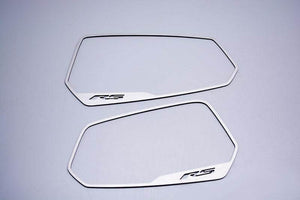 2010-2013 CAMARO RS - SIDE VIEW MIRROR TRIM RS STYLE 2PC | BRUSHED STAINLESS STEEL