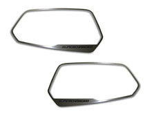 Load image into Gallery viewer, 2010-2013 CAMARO - SIDE VIEW MIRROR TRIM SUPERCHARGED STYLE 2PC | BRUSHED STAINLESS
