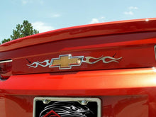 Load image into Gallery viewer, 2010-2013 CAMARO - TRIBAL FLAME REAR CHEVROLET EMBLEM TRIM | POLISHED STAINLESS STEEL
