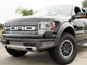 2010-2014 FORD RAPTOR - UPPER FRONT GRILLE 2PC | STAINLESS STEEL, CHOOSE FINISH | Brushed