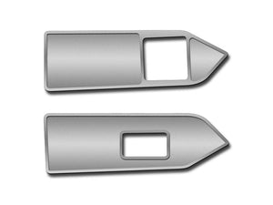 2010-2014 MUSTANG COUPE ONLY - DOOR ARM CONTROL TRIM PLATES 2PC | STAINLESS STEEL