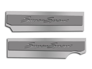 2010-2015 CAMARO SS - FUEL RAIL COVERS SUPER SPORT 2PC | POLISHED STAINLESS STEEL, CHOOSE INLAY COLOR