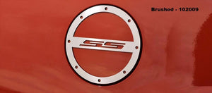 2010-2019 CAMARO SS - FUEL CAP COVER "SS" STYLE | STAINLESS STEEL, CHOOSE FINISH | BRUSHED