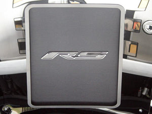 2010-2020 CAMARO RS - 'RS' HOOD EMBLEM ONLY | BRUSHED STAINLESS STEEL, CHOOSE INLAY COLOR