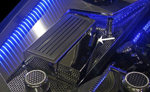 2010-2014 MUSTANG GT - BCM COVER | POLISHED STAINLESS STEEL, CHOOSE STYLE | SOLID POLISHED/PERFORATED