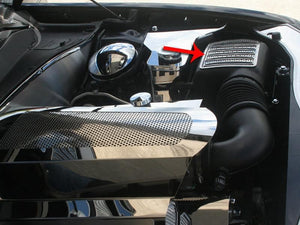 2011-2023 CHALLENGER 5.7/6.2L/6.4L- PERFORATED HEMI AIR BOX COVER | POLISHED STAINLESS STEEL