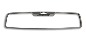 2010-2014 CAMARO SS - REAR VIEW MIRROR TRIM 'SS' RECTANGLE MIRROR W/SENSOR | BRUSHED STAINLESS STEEL